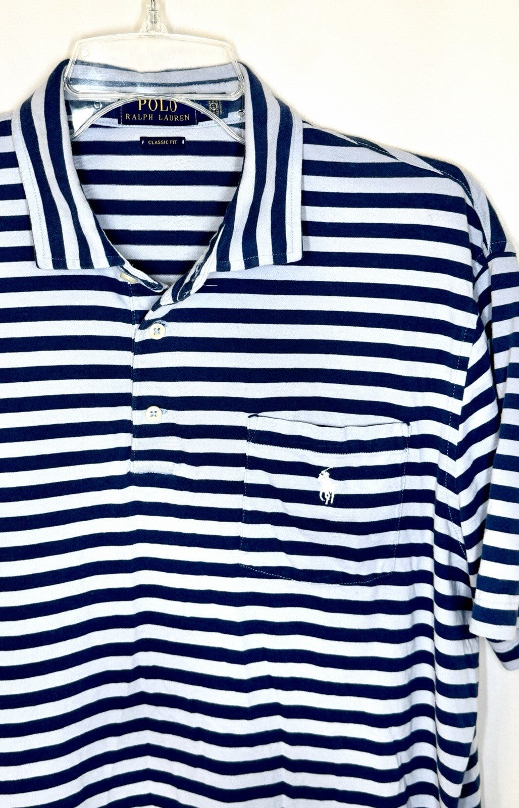 Ralph Lauren RLX Polo Golf Shirt Men’s Large Performance Striped Wicking Striped
