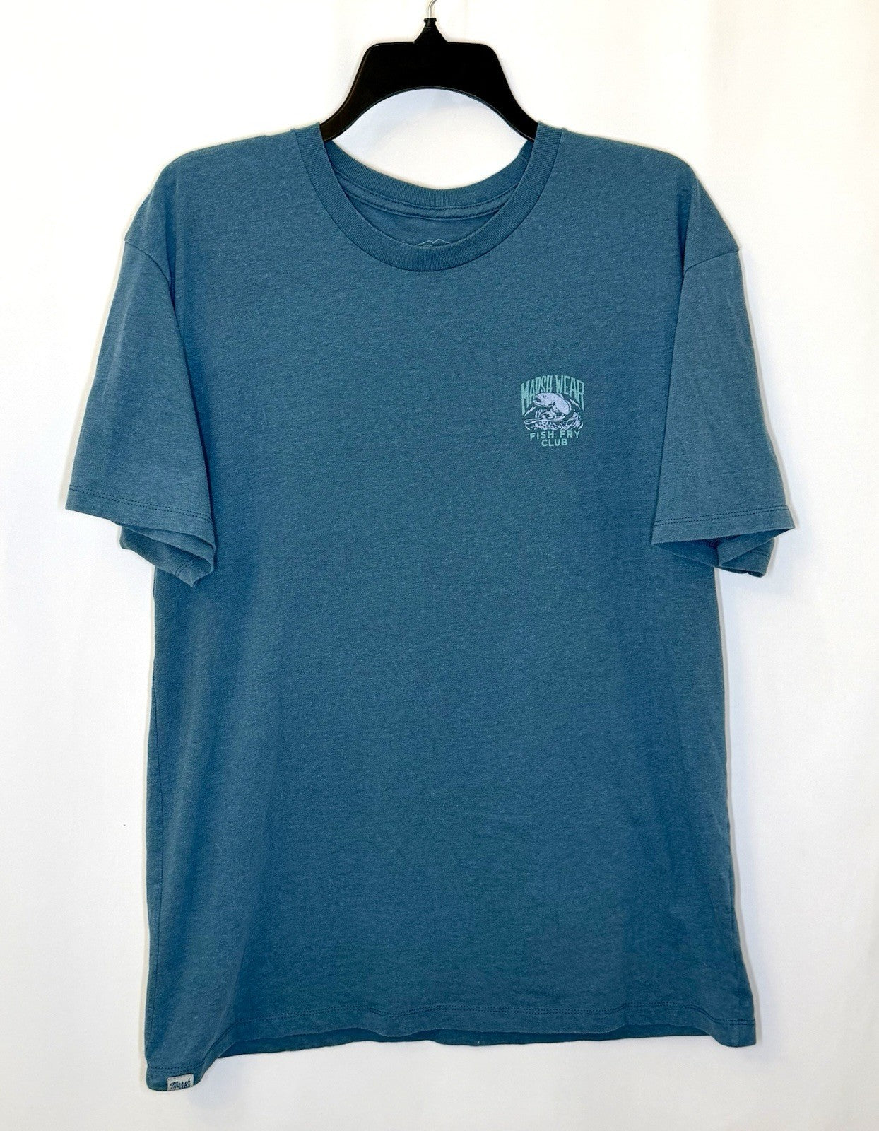 Marsh Wear Fish Fry Short Sleeve Graphic Tee / Men’s Large / Indigo Heather
