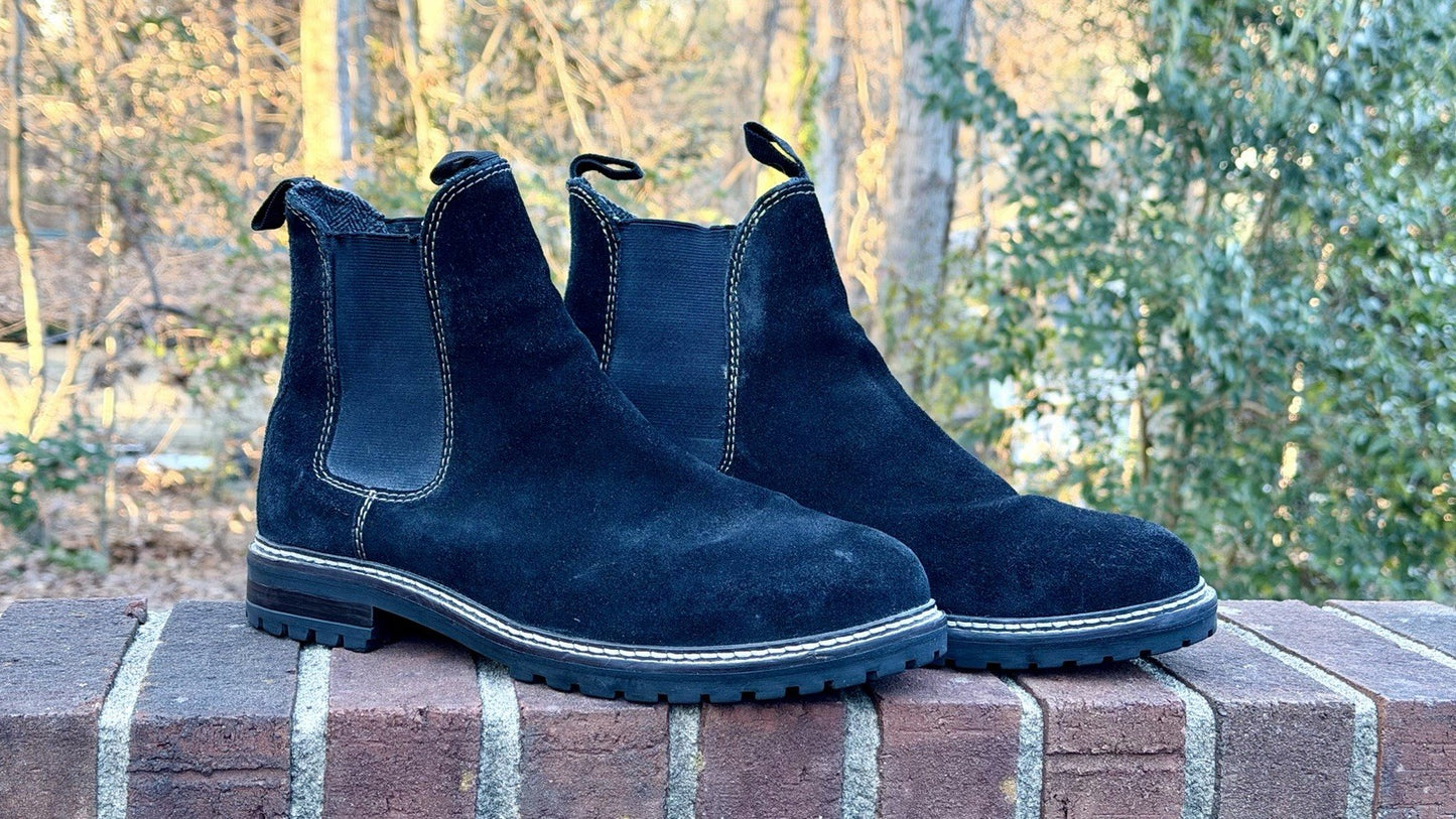 CREVO Douro Men's U.S. Size 11 Black Chelsea Boots Worn Twice The Deep Cleaned