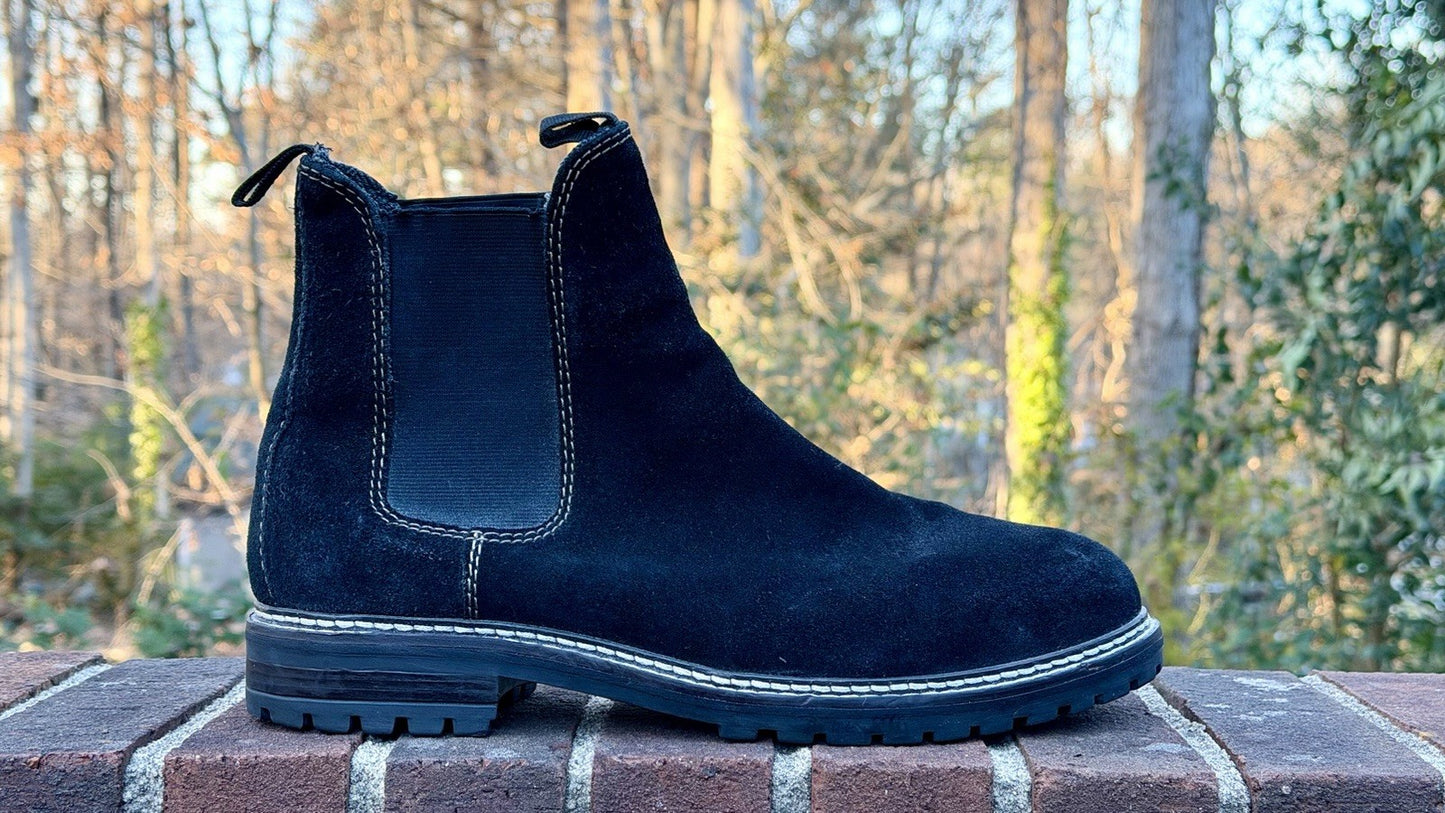 CREVO Douro Men's U.S. Size 11 Black Chelsea Boots Worn Twice The Deep Cleaned