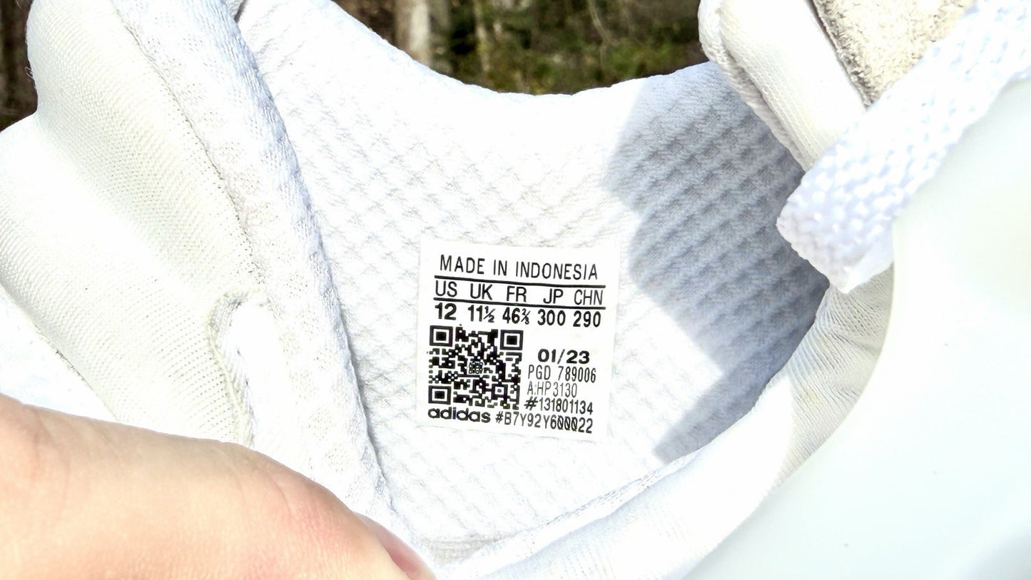 Adidas X_PLR Boost Men's Size 12 Triple White Running Shoes (HP3130)