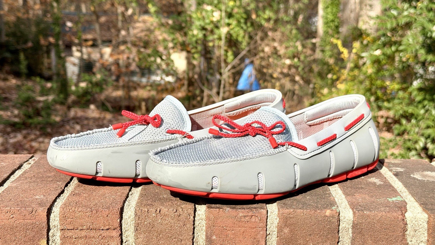 SWIMS Men’s 9 Boat Loafers Driving Moccasins Braided Stride Lace Water Friendly