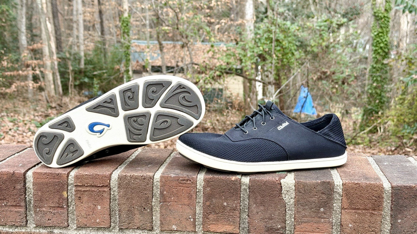 Olukai Mens Nohea Moku Slip On Black/White Logo Size 8.5 M (New/$120 Retail)