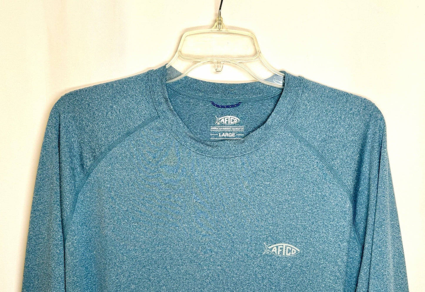 AFTCO Samurai 2 Sun Protection Long Sleeve Shirt / Blue Heather / Men’s Large