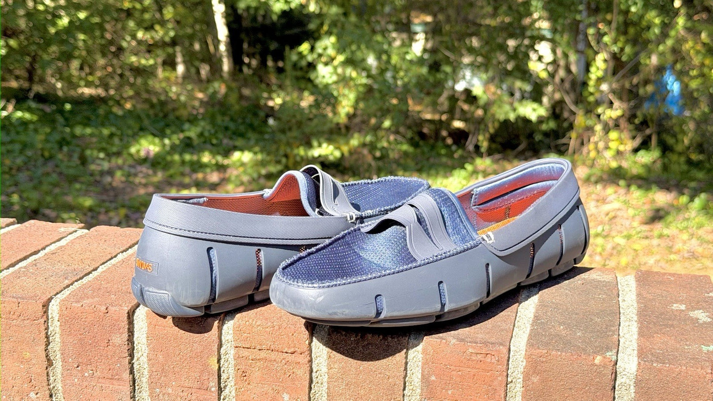 SWIMS Men's Size 12 Boat Loafers Slip-On Waterproof Washable Shoes Blue