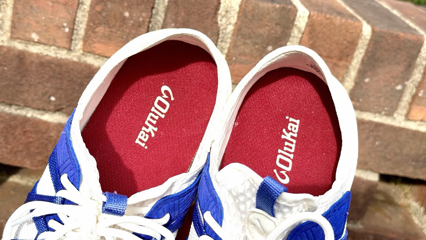 Olukai Holo Bright White/Colbalt Blue Sneaker Mens 10 (New W/O Tags) *RARE!!!!!*