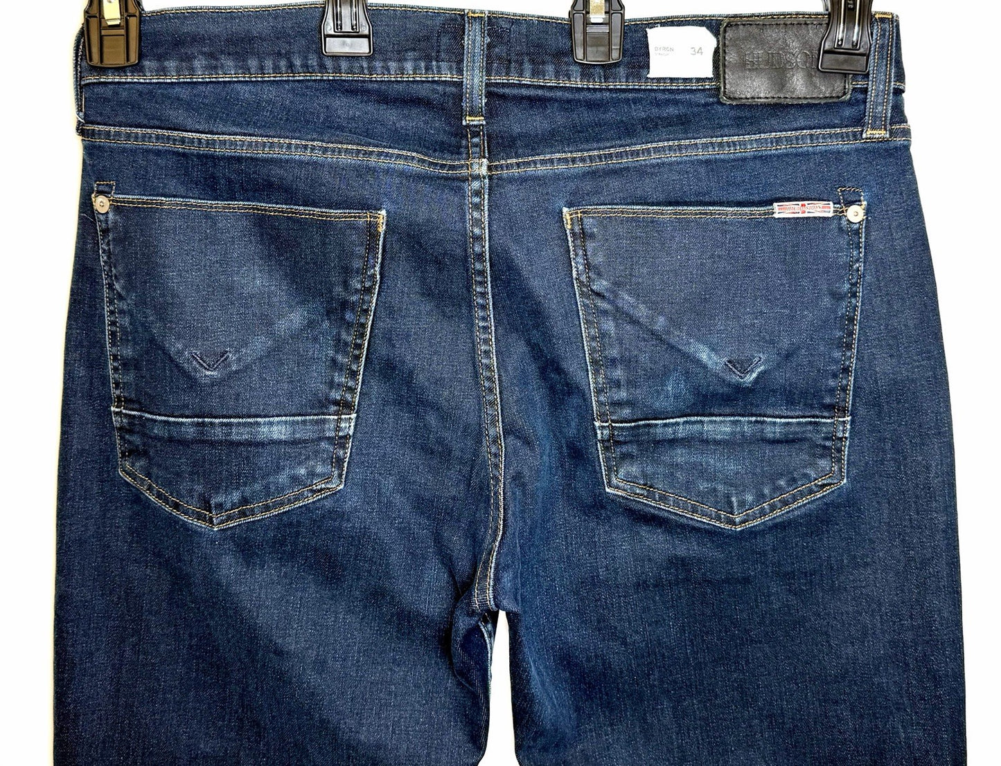 Hudson Byron 34” Straight Blue Jeans / Men’s Size 34x34 / Stretch Zip 5 Pocket