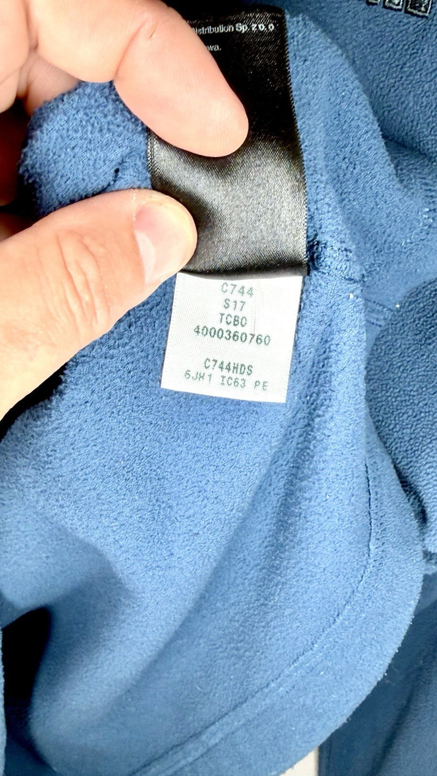 The North Face Men's Large Fleece Blue Long Sleeve Pullover Half Zip